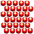 30 Pack Red Submersible Waterproof Underwater Battery LED Tea Light Wedding