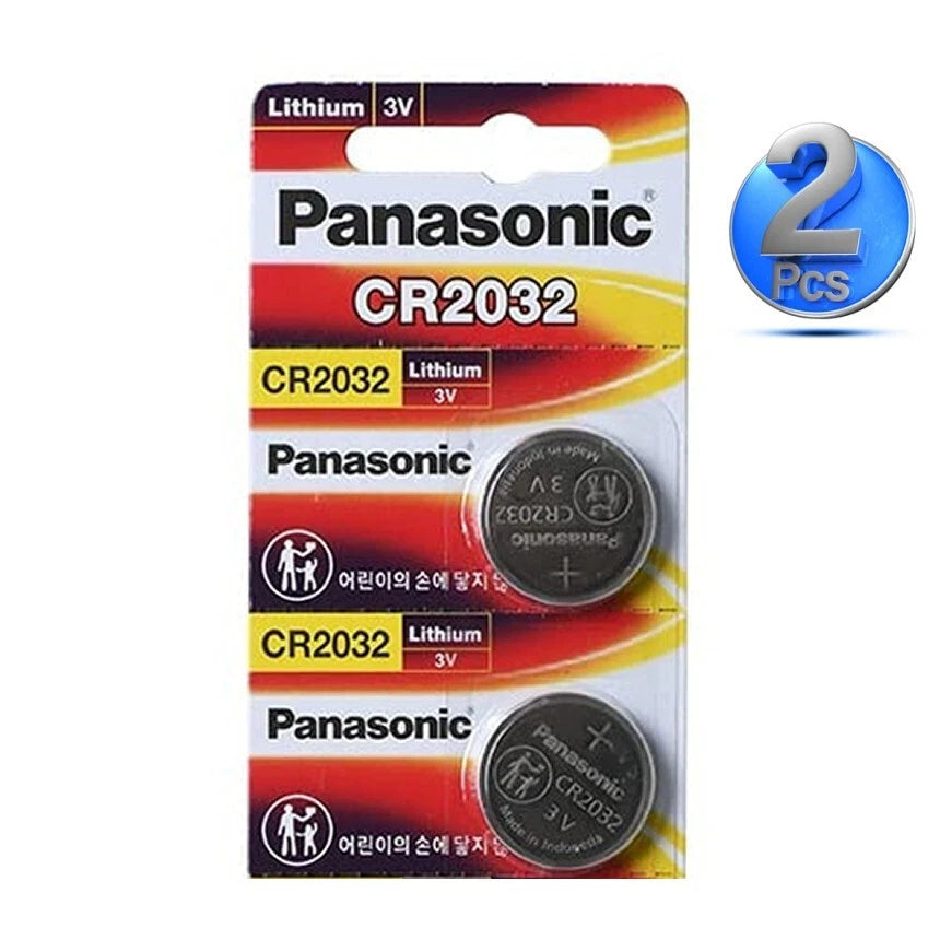 2 x SUPER FRESH Panasonic CR2032 CR 2032 Lithium Battery 3V Coin Cell Exp. 2035