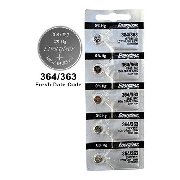 20 x Fresh Energizer Watch Silver Oxide Batteries 364/363 SR621SW Battery New