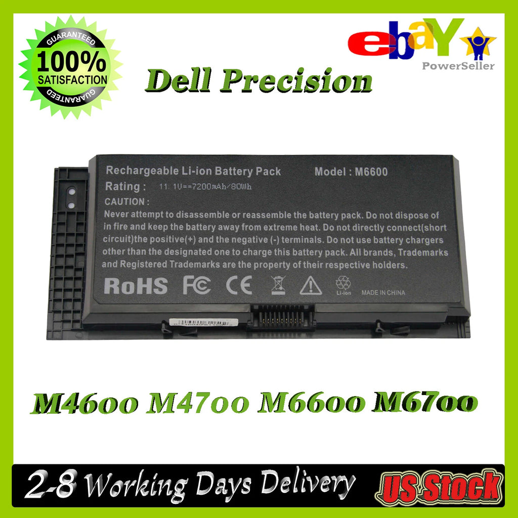 Battery For Dell Precision M4700 M4600 M6700 M6600 3DJH7 9GP08 PG6RC R7PND FVWT4