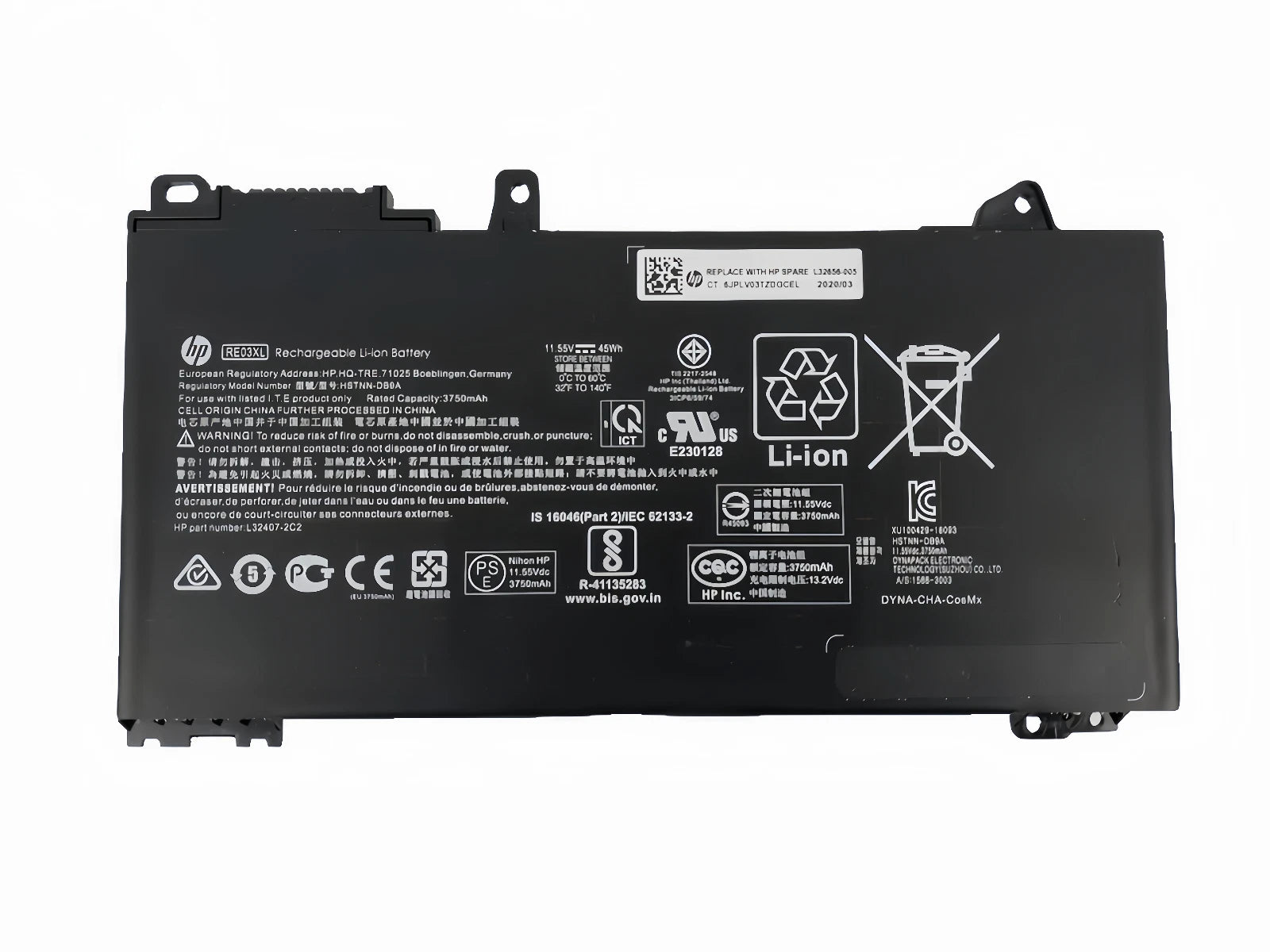 Genuine 45Wh RE03XL Battery For HP ProBook 430 440 445 450 455R G6 G7 L32656-005