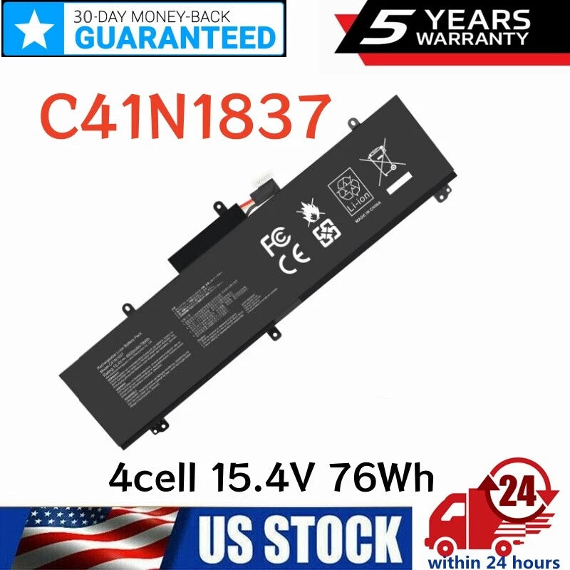For ASUS ROG Zephyrus S15 GX502LXS-XS79 ROG Zephyrus M15 GU502L C41N1837 Battery