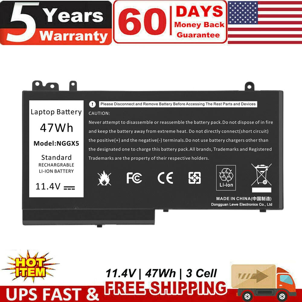 NGGX5 Battery for Dell Latitude E5270 E5470 E5570 RDRH9 JY826 451-BBUM 451-BBUJ