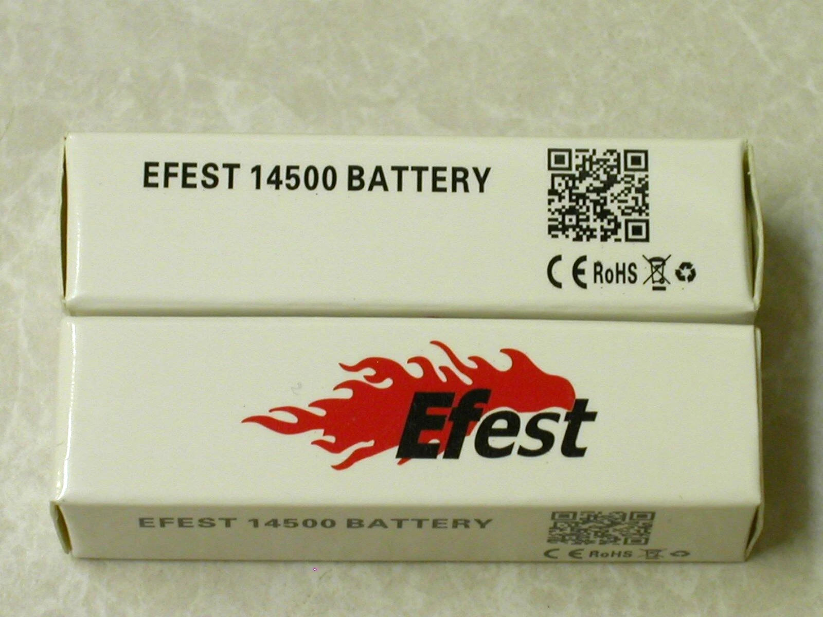 2 EFEST IMR 14500 Li-Mn 700maH HIGH DRAIN Rechargeable Battery 3.7V -BUTTON TOP