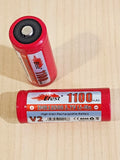 2 EFEST IMR 18500 LiMn 1100maH HIGH DRAIN BUTTON TOP Rechargeable Battery 3.7V