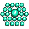 Submersible Waterproof Battery LED Tea Light Wedding Decor' Turquoise 20 Pack