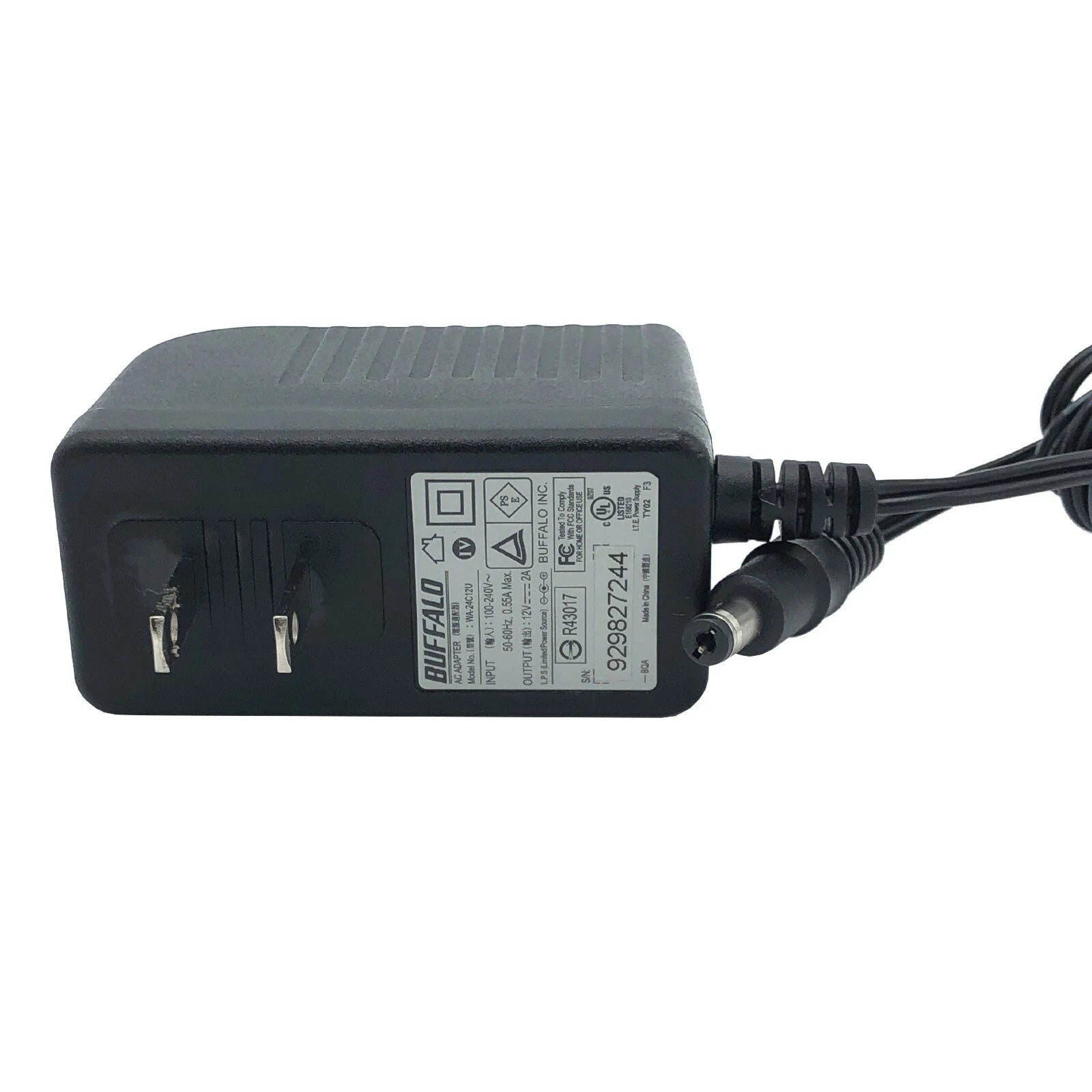Brand NEW Original Buffalo AC Adapter 5.5x2.1 WA-24C12U 12V 2A 24W Charger