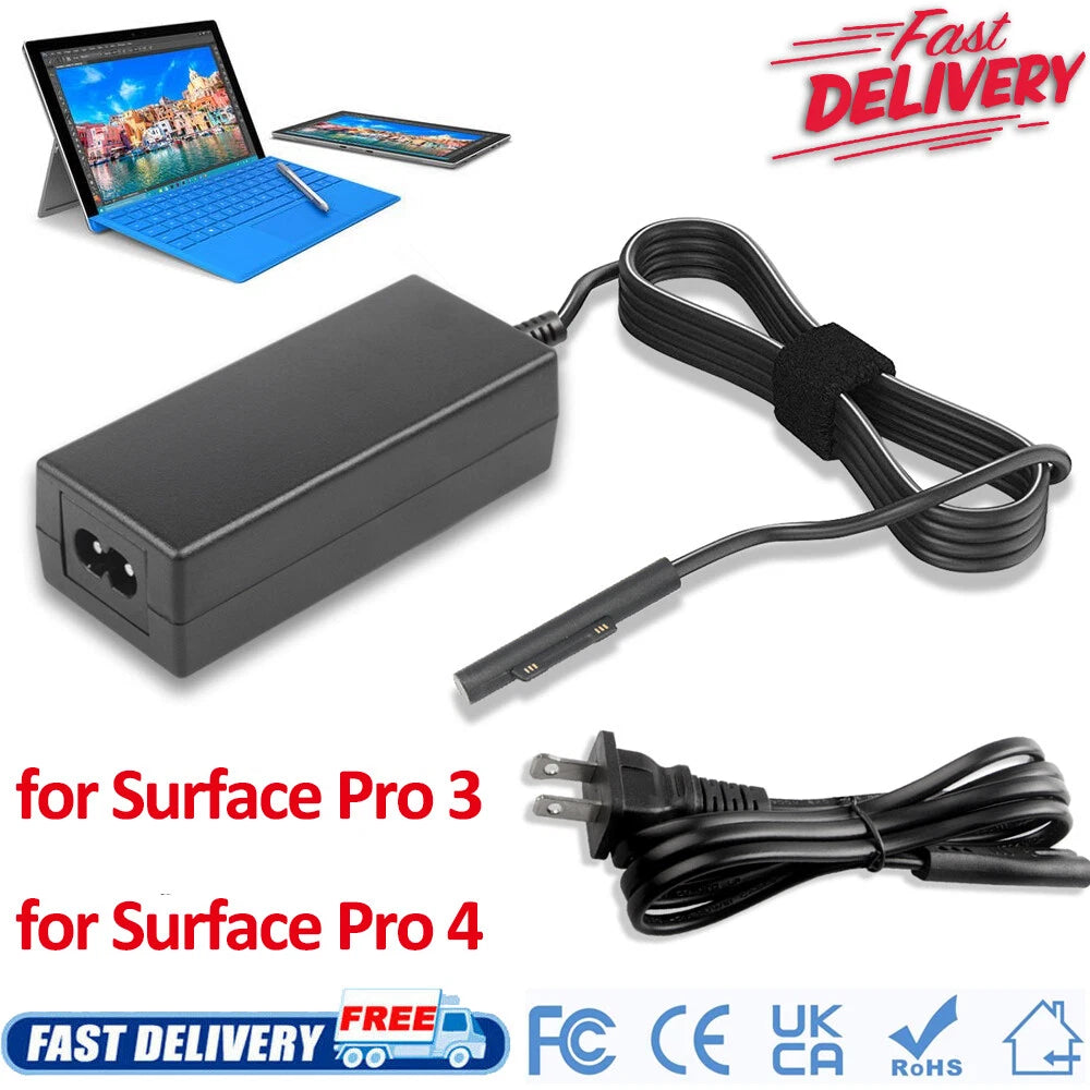 Adapter Charger for Microsoft Surface Pro 3 Pro 4 (Intel Core i5 i7), Pro 5 2017