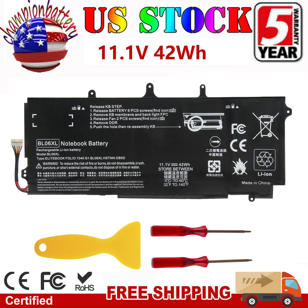 BL06XL Battery for HP EliteBook Folio 1040 G0 G1 G2 HSTNN-DB5D 722297-001 Laptop