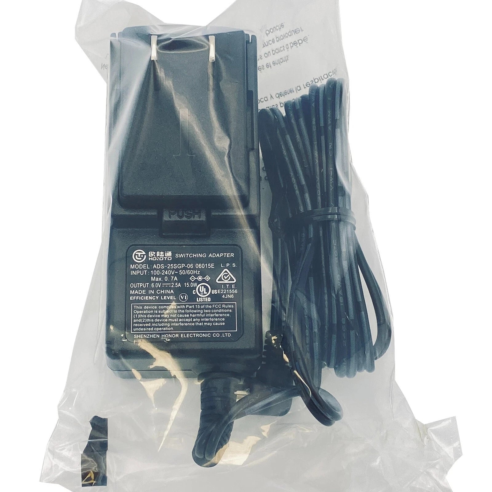 New Original Hoioto ADS-25SGP-06 06015E Switching Power Adapter 6V 2.5A 15W OEM