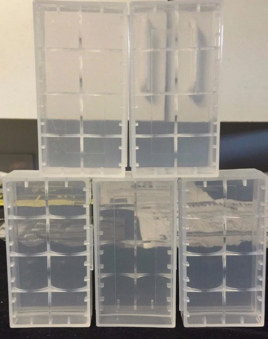 Brand New "5" Plastic Storage Case Holder Box 18650 Battery