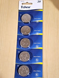 5 pc Tcbest CR2477 2477 Lithium Coin Cell 3V Battery Fresh (five batteries)