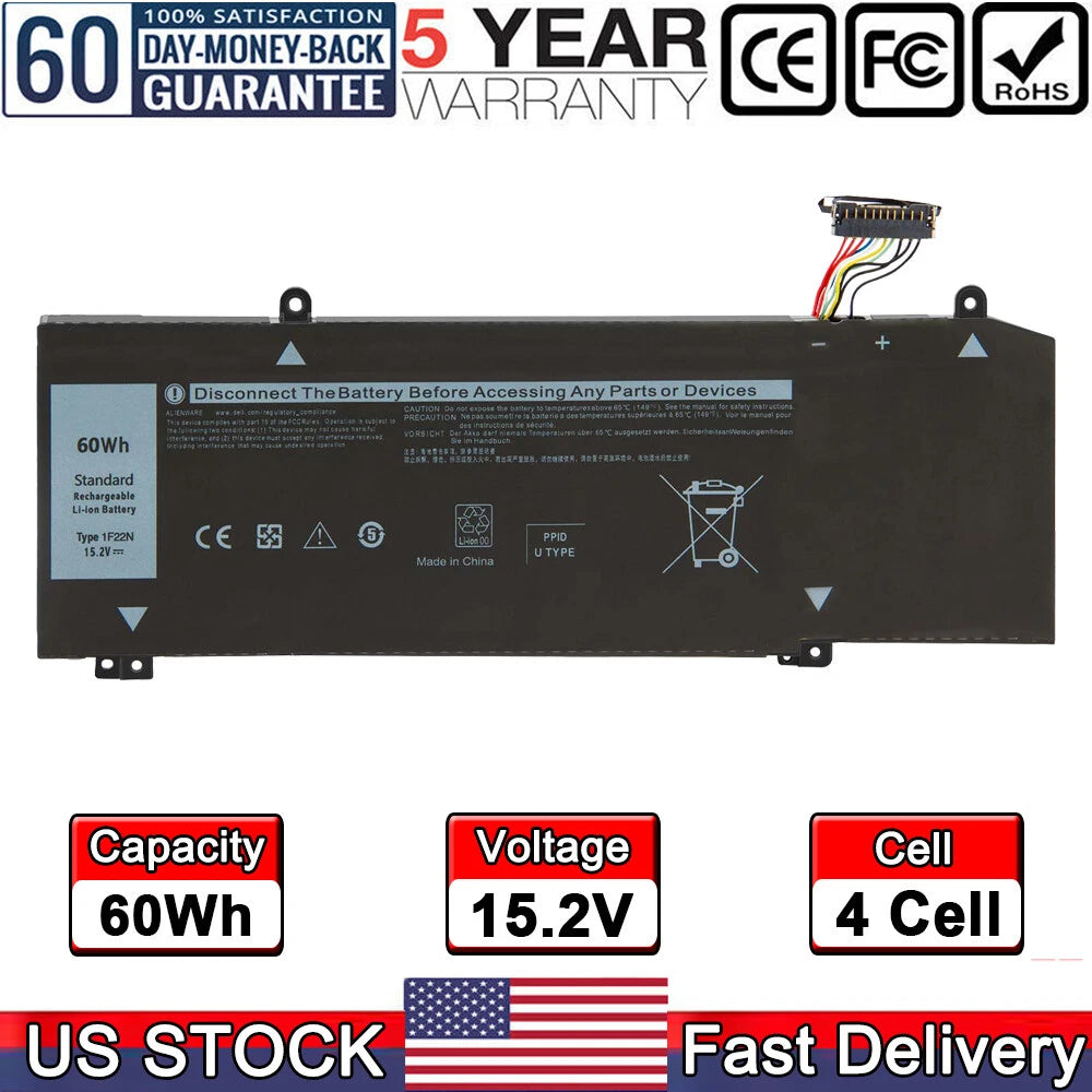 1F22N Battery For Alienw M15 2018 M17 G5 5590 G7 7590 7790 8622M HYWXJ D2842W