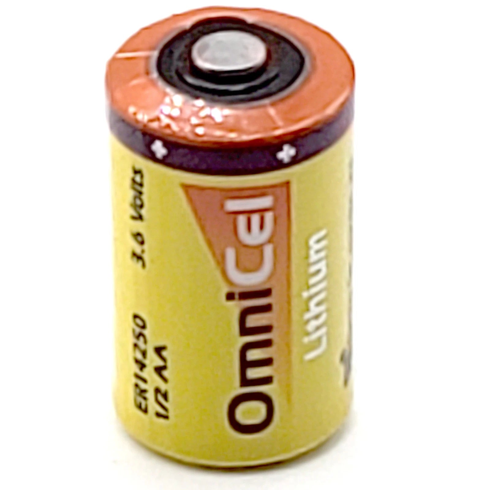 10x OmniCel ER14250 3.6V 1/2AA Lithium Buttoin Top Battery Sensors Detectors