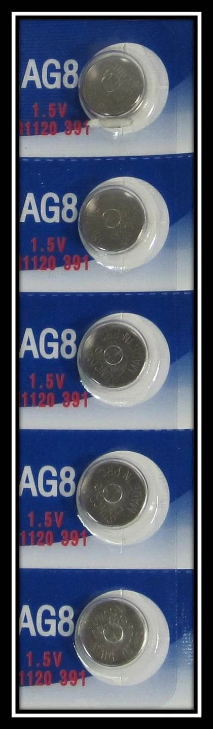 5 AG8 LR1120 391 LR55 1.5 Volt Alkaline Cell Watch Batteries Ships From USA