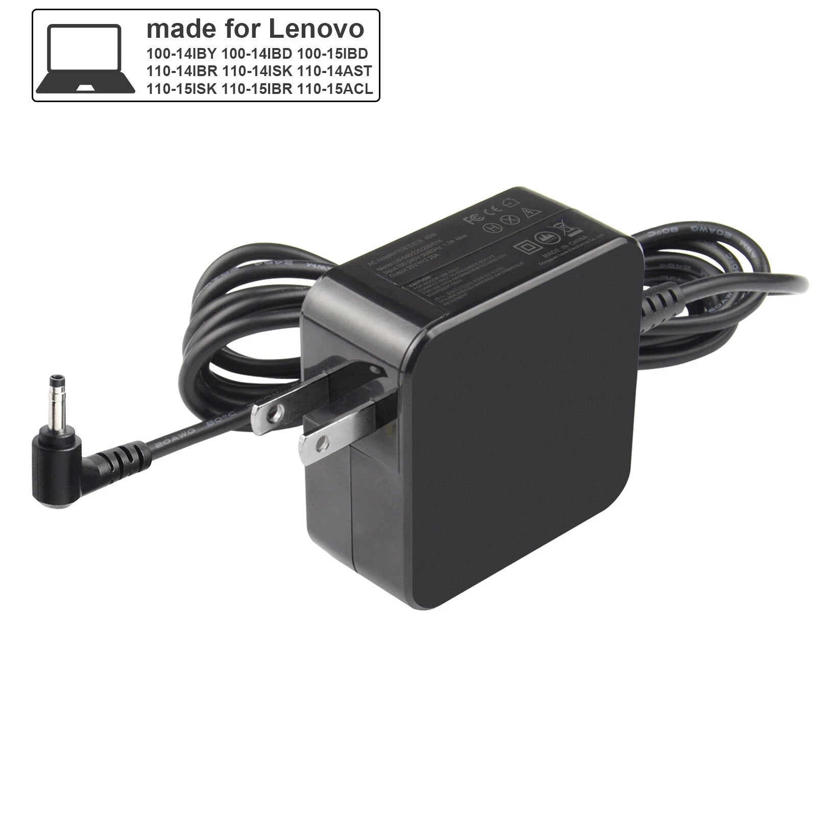 45W For Lenovo Charger Ideapad 100s Input 20V 2.25A AC Adapter ADL45WCC ADL45WCD