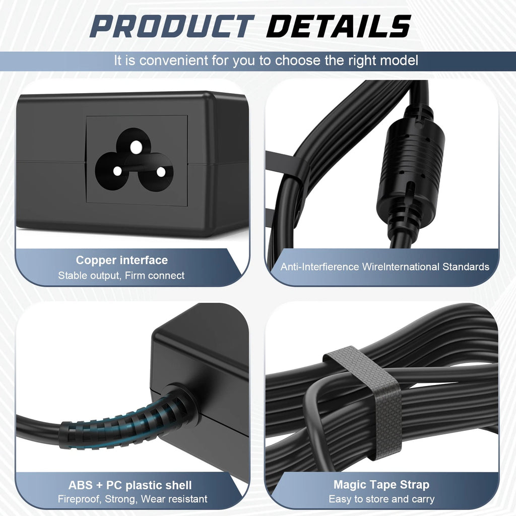 Laptop Adapter Charger for HP Pavilion DV4 DV5 DV6 DV7 Power Supply Cord 65W