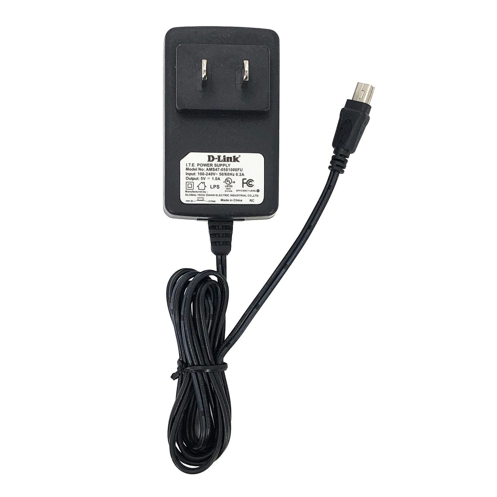 New Genuine D-Link AMS47-0501000FU Wall AC/DC Power Adapter 5V 1A USB Mini Plug