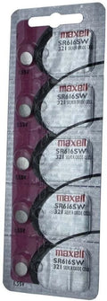 Maxell Battery, Energizer #321, Pack of 5