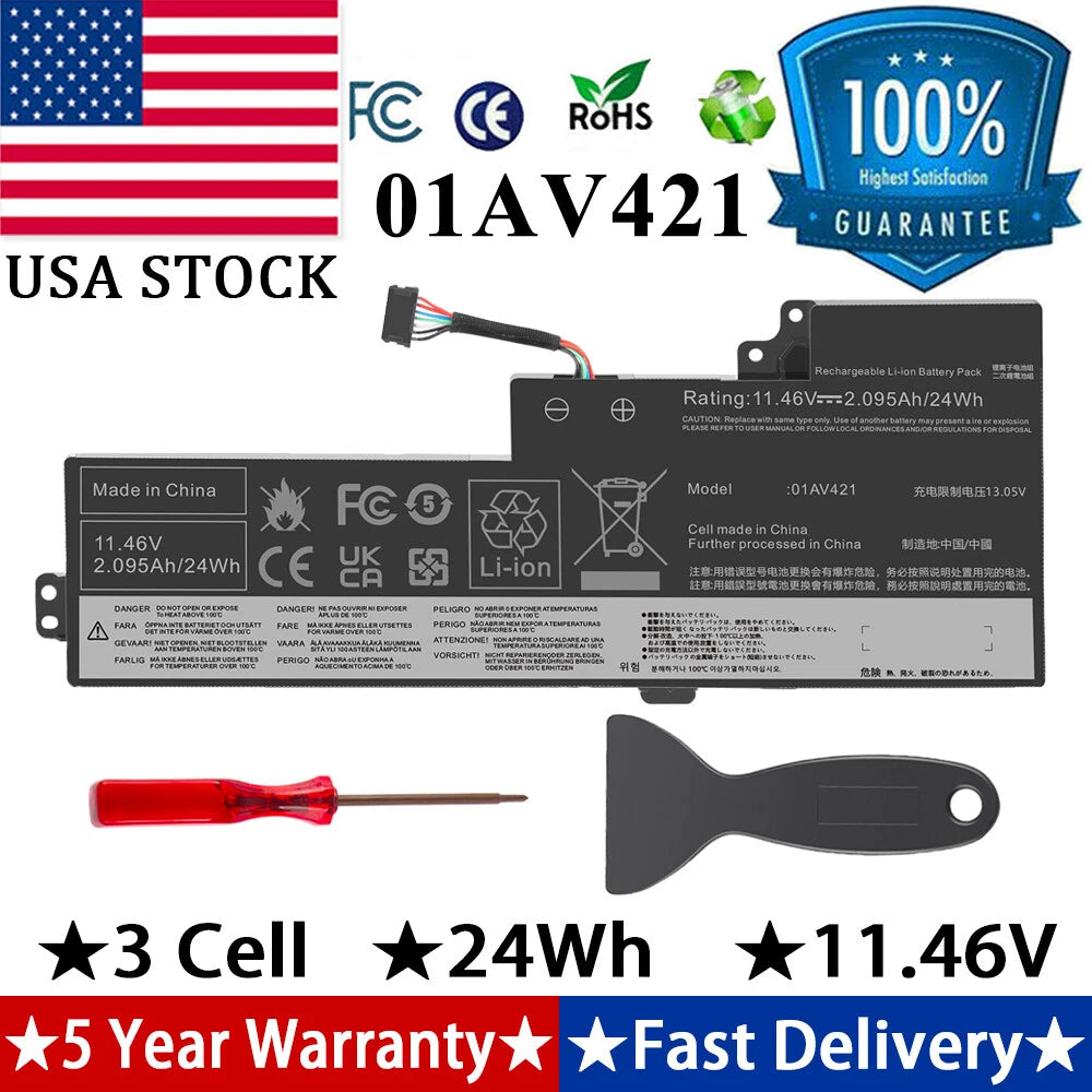 Internal Battery for Lenovo T470 T480 A475 01AV419 01AV420 01AV421 01AV489
