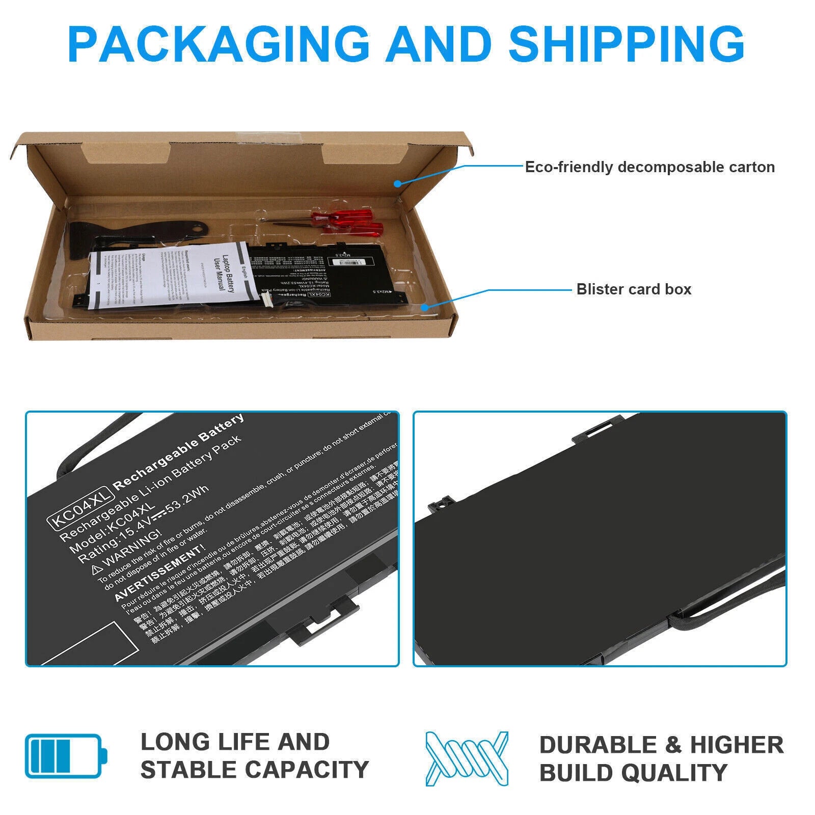 KC04XL Battery For HP Envy X360 13-AG 13-AH 13-AR 13T-AQ 13-AQ Series 53.2Wh US