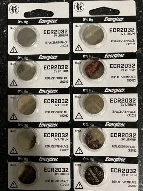 10 Pcs Energizer Fresh New CR2032 ECR2032 3V Coin Button Batteries