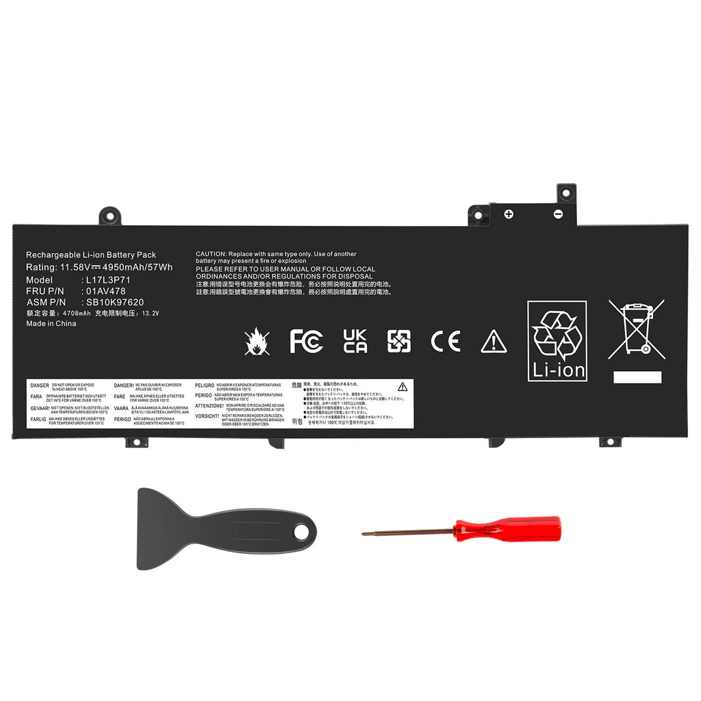 NEW 57Wh Battery For Lenovo ThinkPad T480s L17L3P71 01AV478 01AV479 L17M3P71