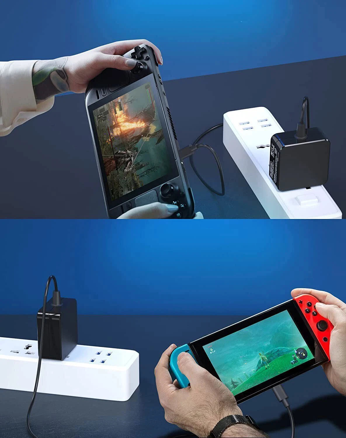 45W Laptop Charger Power Adapter For Nintendo Switch Game Controller Steamdeck