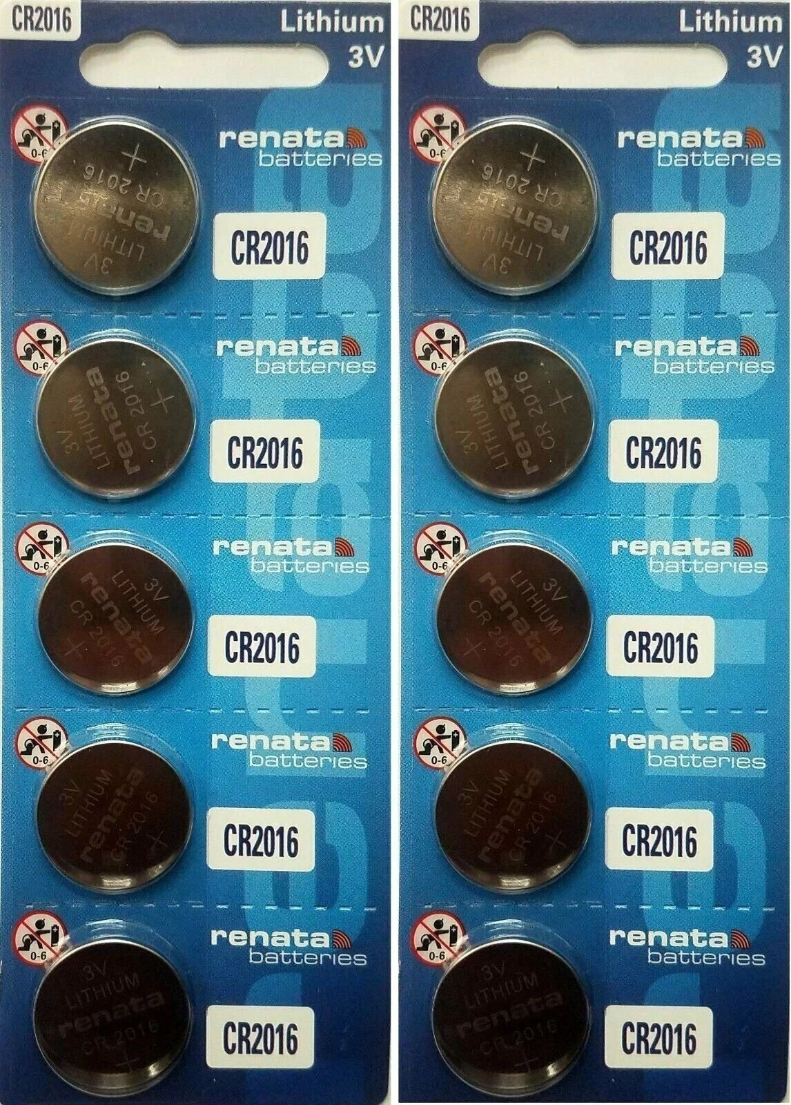CR 2016 RENATA WATCH BATTERY (2 piece) ECR2016 FREE SHIPPING Authorized Seller