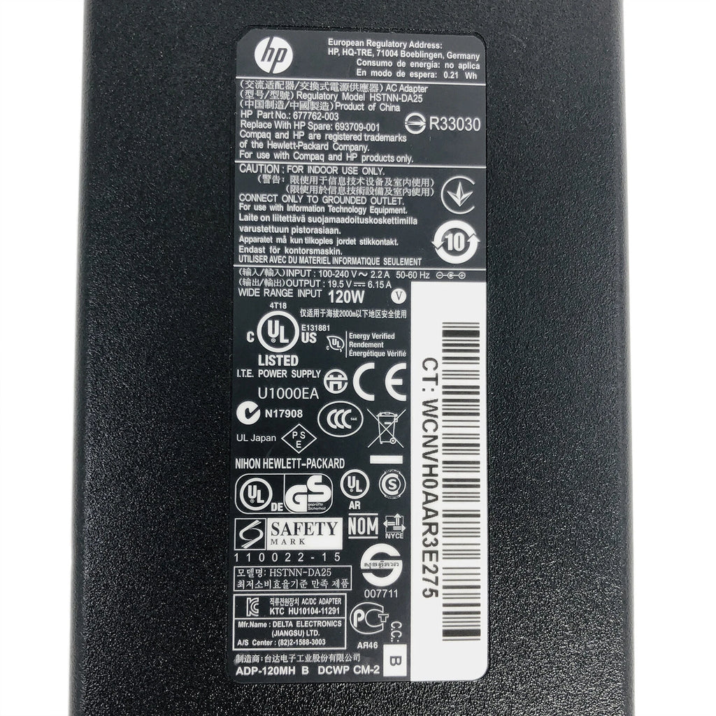 Open Box Original HP 120W AC Adapter TPN-LA18 P/N L56786-001 19.5V 6.15A Charger