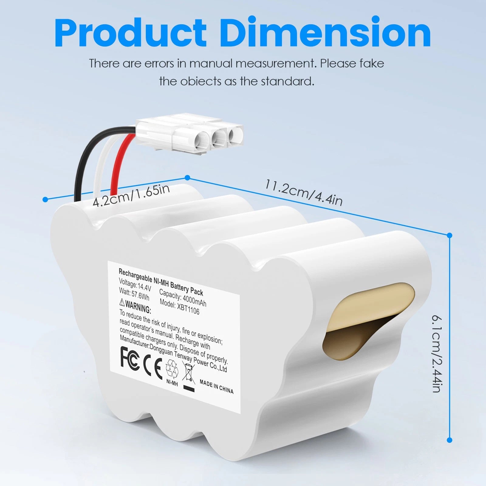 14.4V 4000mAh Battery for Shark XBT1106 Freestyle Navigator SV1107 XB1100 SV1106