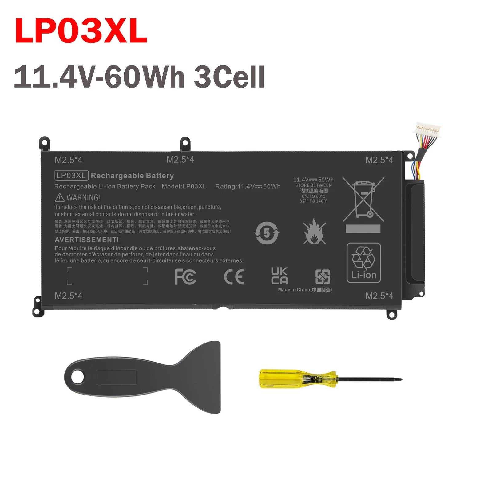 Replace LP03XL Battery For HP Envy 15-AE000 14-J 15-AE124TX M6-P113DX TPN-C121
