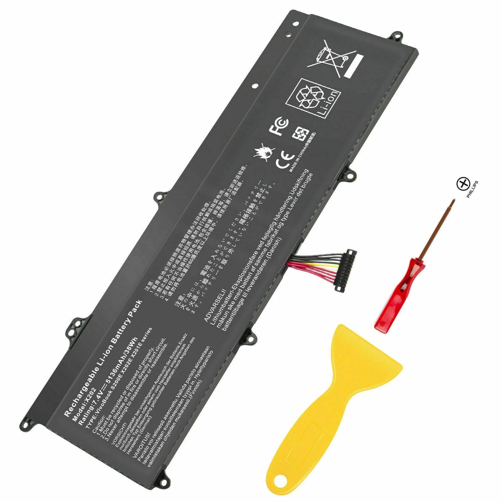 33Wh Battery C21-X202 for ASUS VivoBook X202 X202E X201E S200E Q200E Series