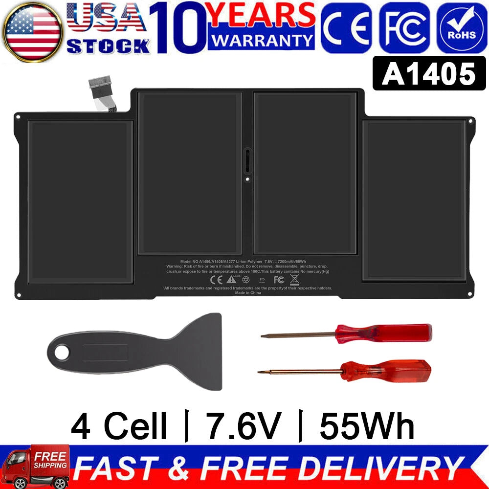 Battery A1466 for MacBook Air 13'' A1369 A1496 A1405 A1377 2013 2014 2015 2017 C