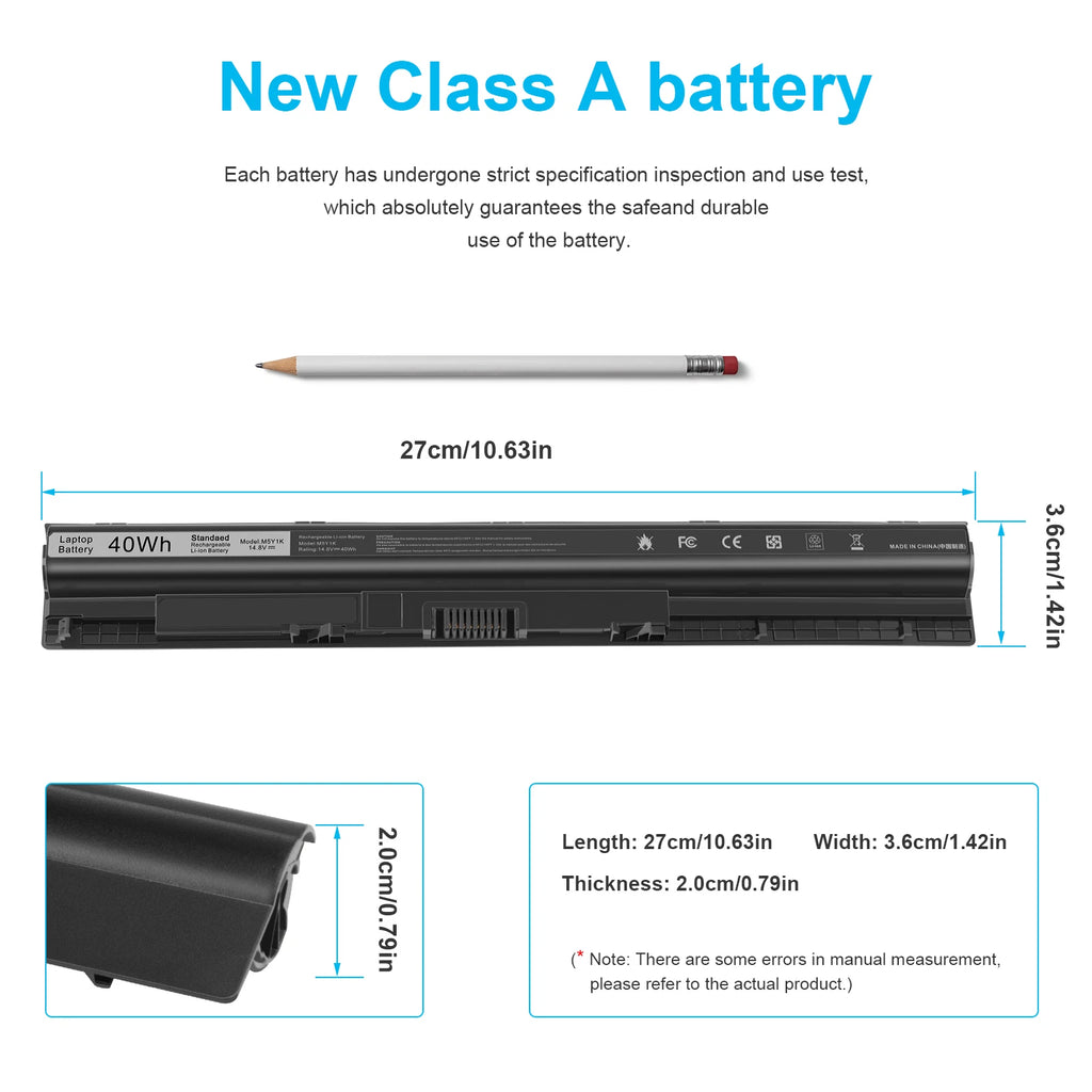 40Wh K185W Battery for Dell Inspiron 14 15 17 5000 5452 5458 5459 5552 5559 5759