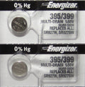 2 Pk 395 Energizer watch battery SR927W 395/399 SR927SW