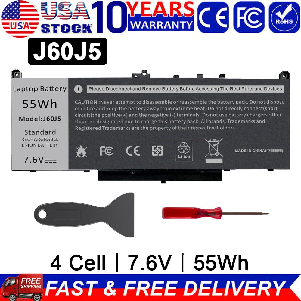 Battery For Dell Latitude E7270 E7470 Series Laptop J60J5 R1V85 451-BBSX