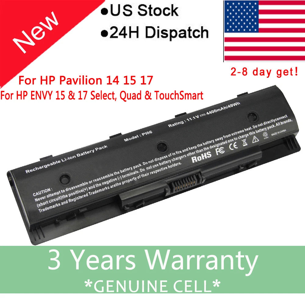 Battery for HP Envy P106 HSTNN-LB4N 15-J053CL 15-j PN 709988-421 710416-001 PI06