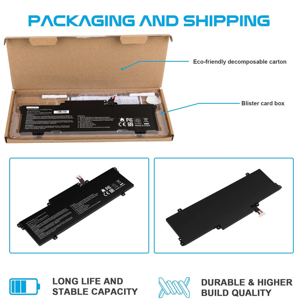 C31N1914 Laptop Battery for Asus ZenBook 14 UX435EA UM425QA UX425UG UX435EG 63Wh