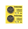 2 Toshiba CR2032 3V Lithium Coin Battery 2032 DL2032 Batteries
