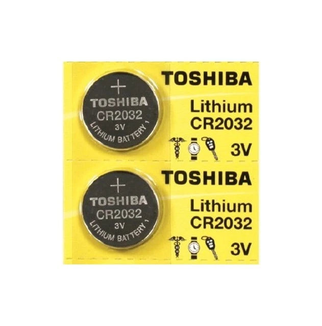 2 Toshiba CR2032 3V Lithium Coin Battery 2032 DL2032 Batteries