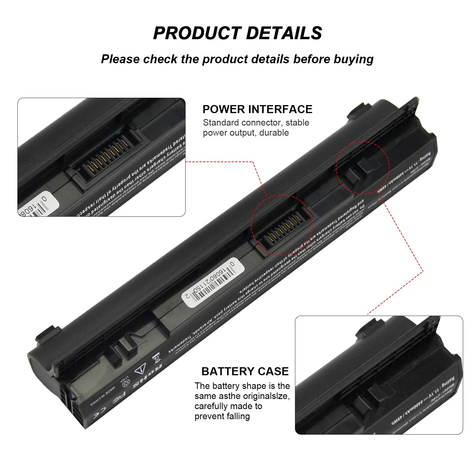 Battery/Charger for Dell Latitude 2100 2110 2120 312-0229 4H636 00R271 451-11039