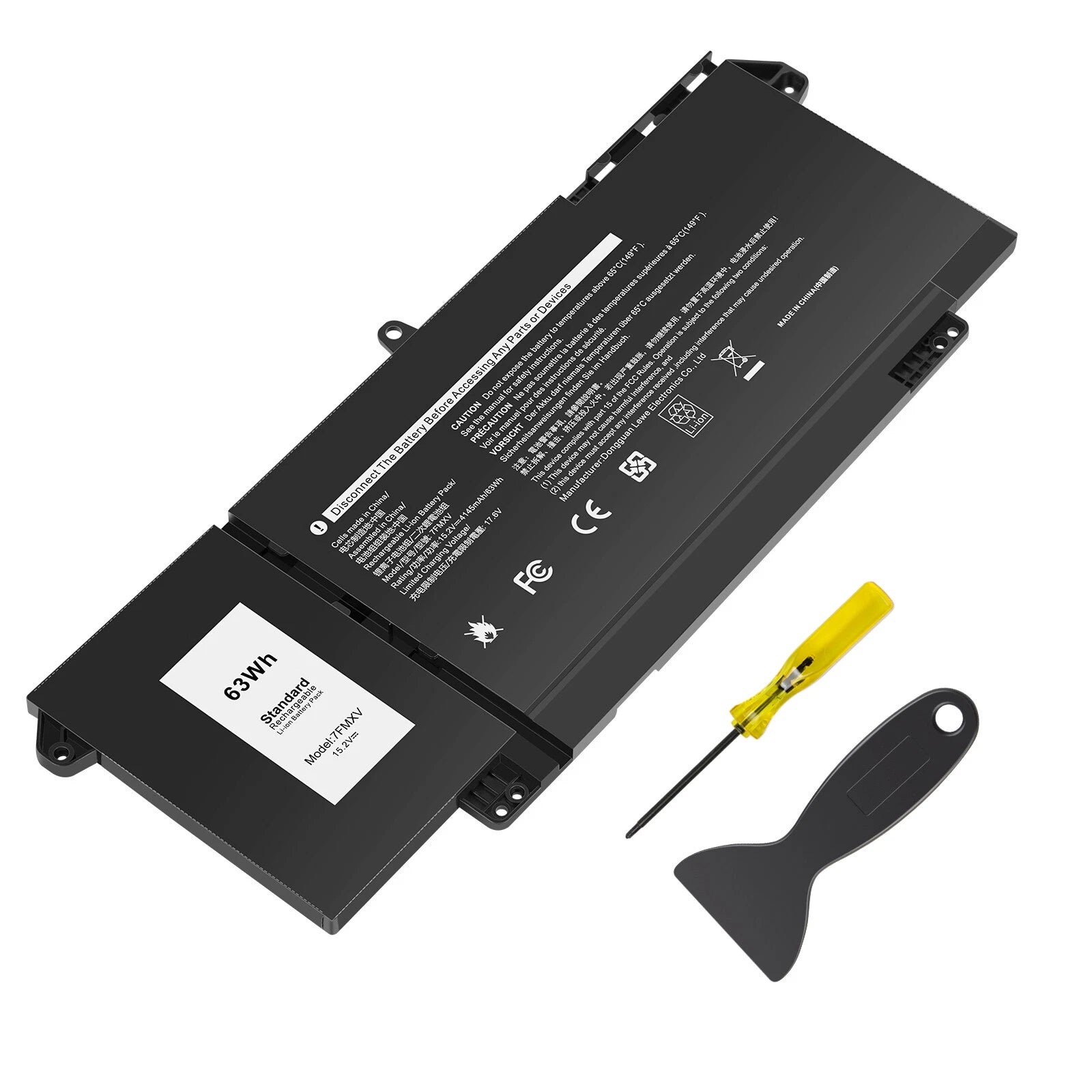 ?7FMXV Battery For Dell Latitude 5320 7320 7420 7520 9JM71 TN2GY 4M1JN 63Wh