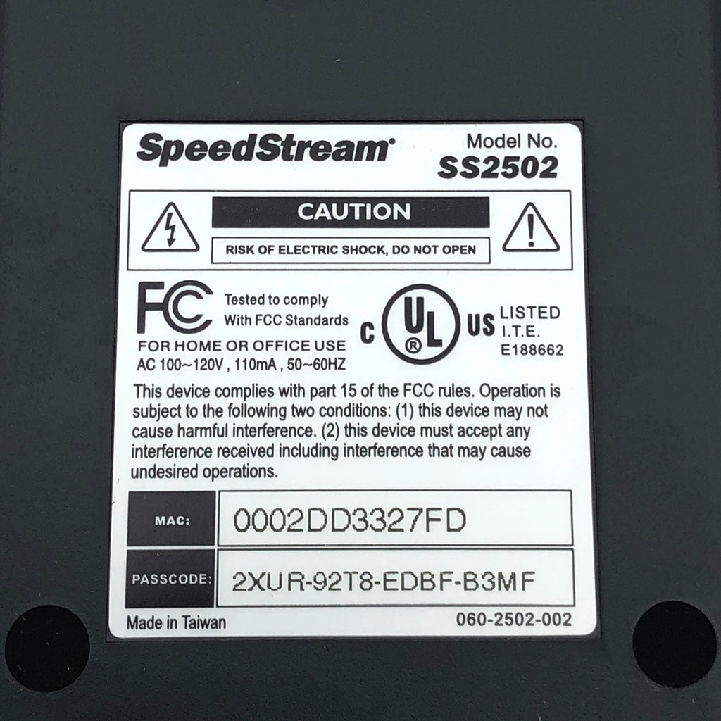 NEW Original Siemens SS2502 Speedstream Powerline Ethernet Adapter 936-2502-001