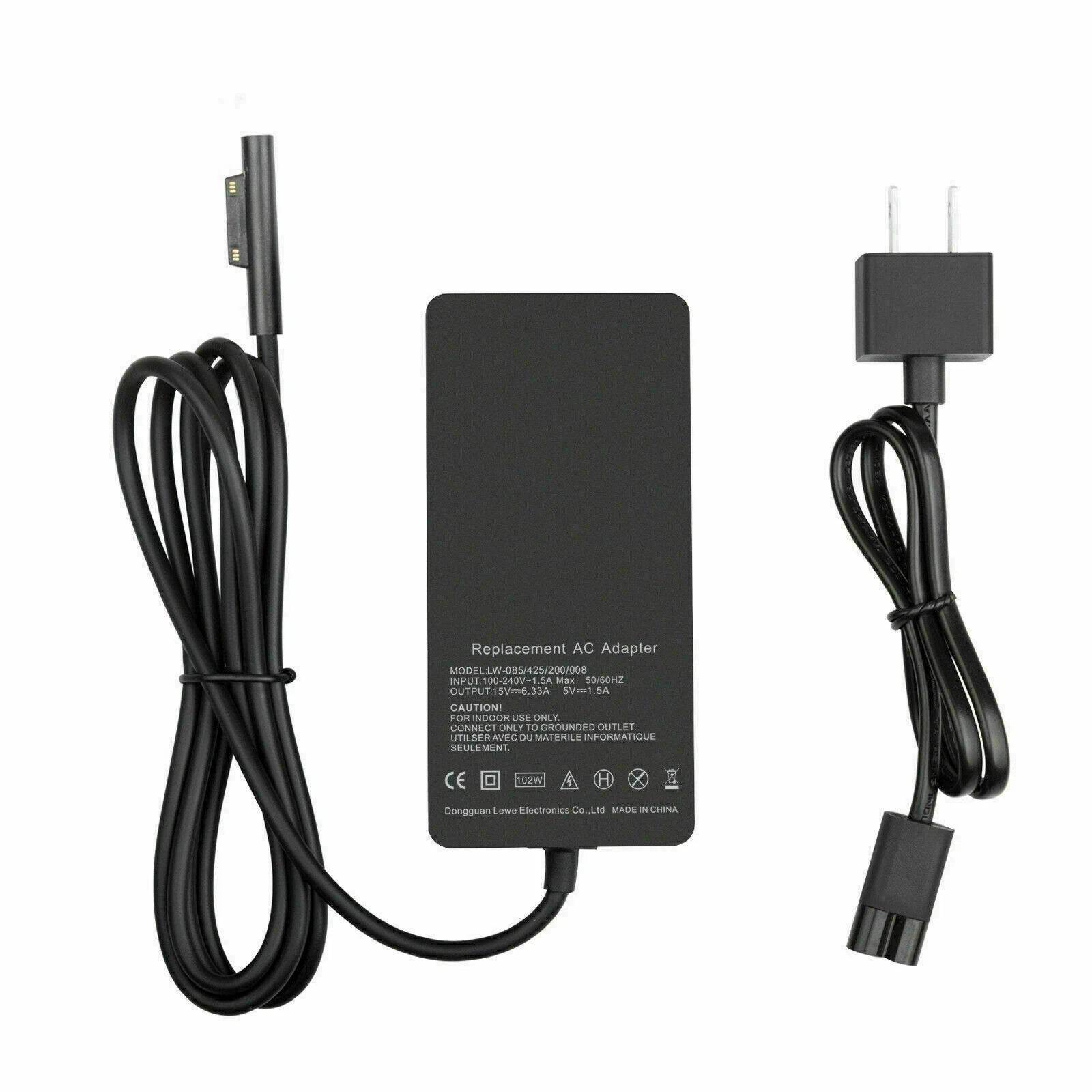 102W AC Adapter Laptop Charger For Microsoft Surface Pro 5 6 7 8 X With USB Port