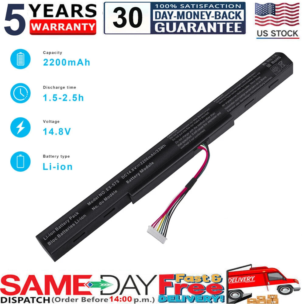 AS16A5K AS16A8K Battery for Acer Aspire E15 E5-575 E5-576G F5-771G 4ICR19/66 New