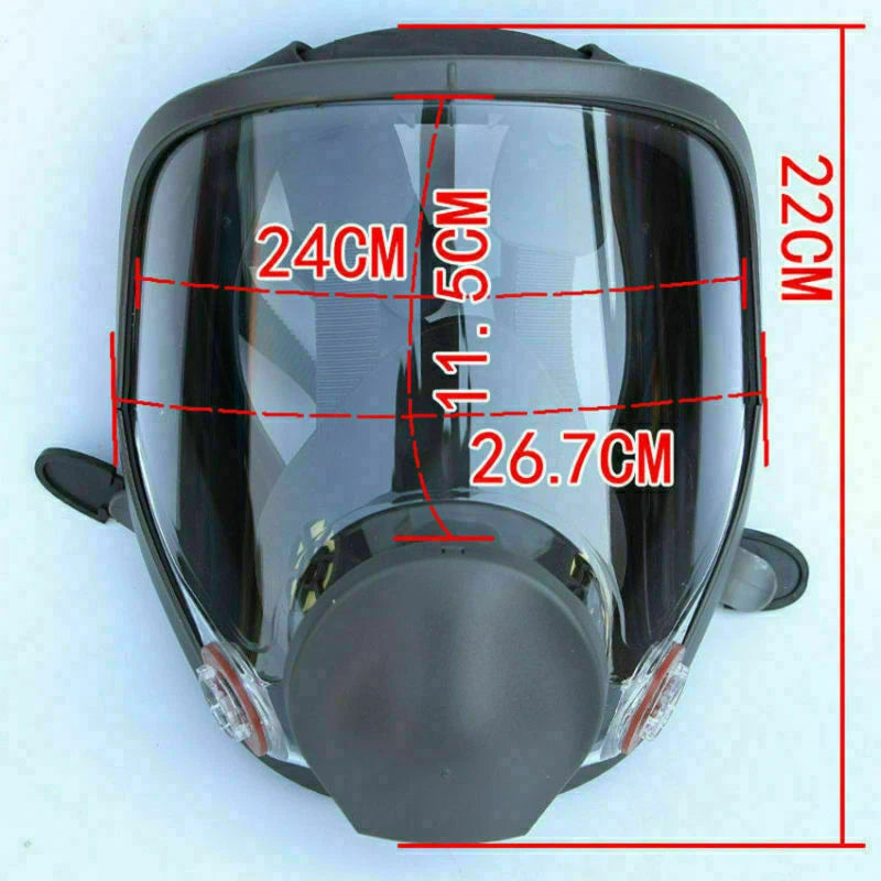 Full Face Gas Mask Painting Spraying Respirator w/Filters Set for 6800 Facepiece