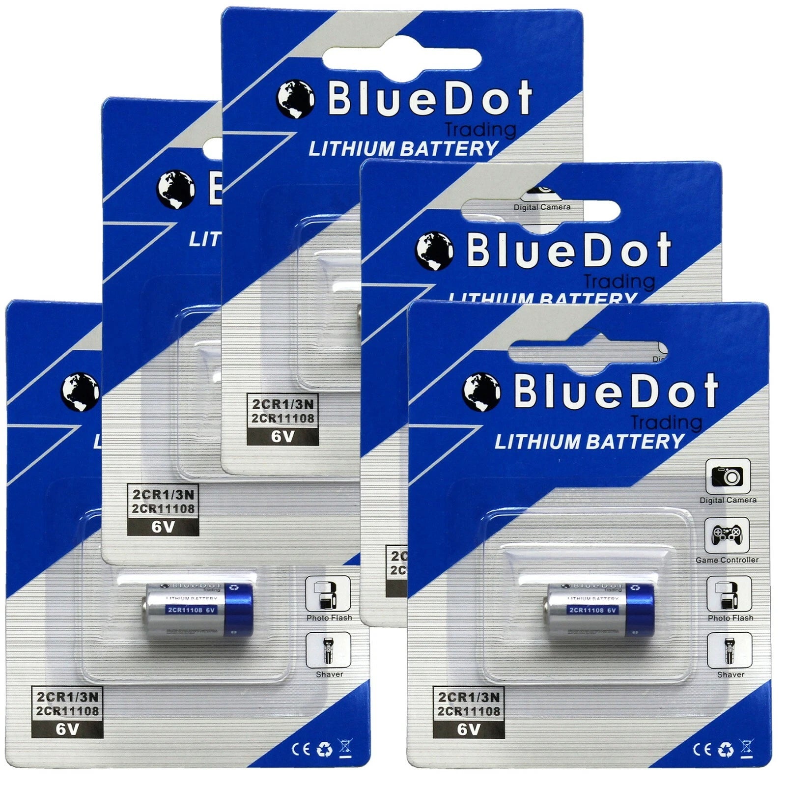 WOW! 5 Pcs 2CR1/3N Replaces 28L WC2CR13N 6-Volt Lithium Coin Batteries