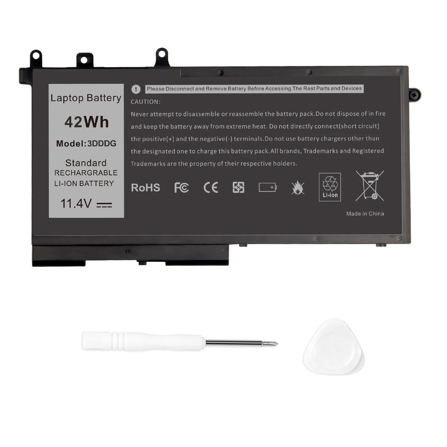 ?3DDDG 11.4V 42Wh New Laptop Battery for Dell Latitude E5280 5290 5480 5580 5590