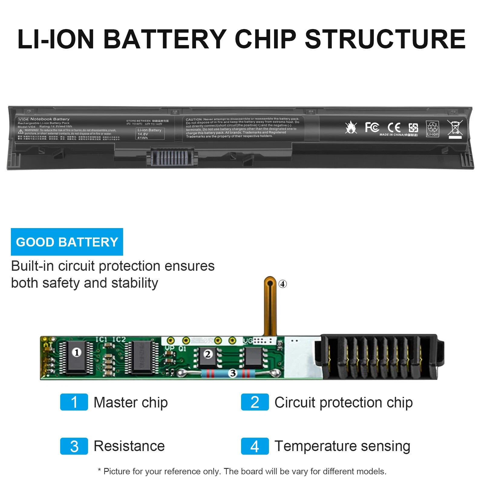 Battery For HP VI04 756480-541 756478-221 756478-851 756479-421 756748-422 PC